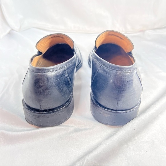 Johnston Murphy Men's Shoes Made in Italy Black Leather Tassel Loafer - Picture 5 of 8